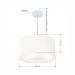 Pendente Cilíndrico Md-4019 Cúpula em Tecido 40x21cm Branco - Bivolt
