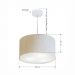 Pendente Cilíndrico Md-4019 Cúpula em Tecido 40x21cm Linho Bege - Bivolt