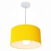 Pendente Cilíndrico Md-4031 Cúpula em Tecido 40x21cm Amarelo - Bivolt