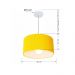 Pendente Cilíndrico Md-4031 Cúpula em Tecido 40x21cm Amarelo - Bivolt