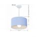 Pendente Cilíndrico Md-4031 Cúpula em Tecido 40x21cm Azul Bebê - Bivolt