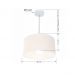 Pendente Cilíndrico Md-4031 Cúpula em Tecido 40x21cm Branco - Bivolt