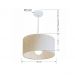Pendente Cilíndrico Md-4031 Cúpula em Tecido 40x21cm Linho Bege - Bivolt