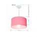 Pendente Cilíndrico Md-4031 Cúpula em Tecido 40x21cm Rosa Bebê - Bivolt