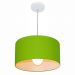 Pendente Cilíndrico Md-4031 Cúpula em Tecido 40x21cm Verde Limão - Bivolt