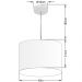 Pendente Cilíndrico Md-4031 Cúpula em Tecido 40x21cm Verde Limão - Bivolt