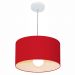 Pendente Cilíndrico Md-4031 Cúpula em Tecido 40x21cm Vermelho - Bivolt