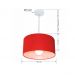 Pendente Cilíndrico Md-4031 Cúpula em Tecido 40x21cm Vermelho - Bivolt