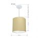 Pendente Cilíndrico Md-4036 Cúpula em Tecido 30x31cm Algodão Crú - Bivolt