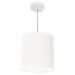 Pendente Cilíndrico Md-4036 Cúpula em Tecido 30x31cm Branco - Bivolt