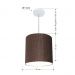 Pendente Cilíndrico Md-4036 Cúpula em Tecido 30x31cm Café - Bivolt