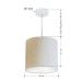 Pendente Cilíndrico Md-4036 Cúpula em Tecido 30x31cm Linho Bege - Bivolt