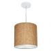 Pendente Cilíndrico Md-4036 Cúpula em Tecido 30x31cm Palha - Bivolt