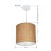 Pendente Cilíndrico Md-4036 Cúpula em Tecido 30x31cm Palha - Bivolt
