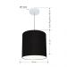 Pendente Cilíndrico Md-4036 Cúpula em Tecido 30x31cm Preto - Bivolt