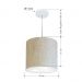 Pendente Cilíndrico Md-4036 Cúpula em Tecido 30x31cm Rústico Bege - Bivolt