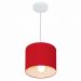 Pendente Cilíndrico Md-4046 Cúpula em Tecido 18x18cm Bordô - Bivolt