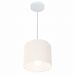 Pendente Cilíndrico Md-4046 Cúpula em Tecido 18x18cm Branco - Bivolt