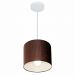Pendente Cilíndrico Md-4046 Cúpula em Tecido 18x18cm Café - Bivolt