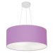 Pendente Cilíndrico Md-4047 Cúpula em Tecido 50x21cm Lilás - Bivolt