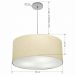 Pendente Cilíndrico Md-4049 Cúpula em Tecido 50x21cm Algodão Crú - Bivolt