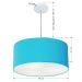 Pendente Cilíndrico Md-4049 Cúpula em Tecido 50x21cm Azul Turquesa - Bivolt