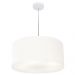 Pendente Cilíndrico Md-4049 Cúpula em Tecido 50x21cm Branco - Bivolt
