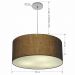 Pendente Cilíndrico Md-4049 Cúpula em Tecido 50x21cm Café - Bivolt