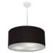 Pendente Cilíndrico Md-4049 Cúpula em Tecido 50x21cm Preto - Bivolt