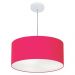 Pendente Cilíndrico Md-4049 Cúpula em Tecido 50x21cm Rosa Pink - Bivolt