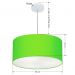Pendente Cilíndrico Md-4049 Cúpula em Tecido 50x21cm Verde Limão - Bivolt