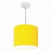 Pendente Cilíndrico Md-4054 Cúpula em Tecido 30x21cm Amarelo - Bivolt