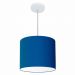 Pendente Cilíndrico Md-4054 Cúpula em Tecido 30x21cm Azul Marinho - Bivolt