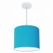 Pendente Cilíndrico Md-4054 Cúpula em Tecido 30x21cm Azul Turquesa - Bivolt