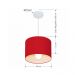 Pendente Cilíndrico Md-4054 Cúpula em Tecido 30x21cm Bordô - Bivolt