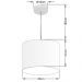 Pendente Cilíndrico Md-4054 Cúpula em Tecido 30x21cm Branco - Bivolt