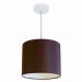 Pendente Cilíndrico Md-4054 Cúpula em Tecido 30x21cm Café - Bivolt