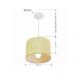 Pendente Cilíndrico Md-4054 Cúpula em Tecido 30x21cm Linho Bege - Bivolt