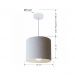 Pendente Cilíndrico Md-4054 Cúpula em Tecido 30x21cm Rústico Cinza - Bivolt