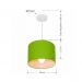 Pendente Cilíndrico Md-4054 Cúpula em Tecido 30x21cm Verde Limão - Bivolt