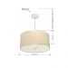 Pendente Cilíndrico Md-4069 Cúpula em Tecido 50x30cm Algodão Crú - Bivolt
