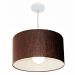 Pendente Cilíndrico Md-4069 Cúpula em Tecido 50x30cm Café - Bivolt