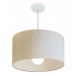 Pendente Cilíndrico Md-4069 Cúpula em Tecido 50x30cm Linho Bege - Bivolt