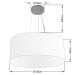 Pendente Cilíndrico Md-4070 Cúpula em Tecido 80x30cm Branco - Bivolt
