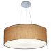 Pendente Cilíndrico Md-4070 Cúpula em Tecido 80x30cm Palha - Bivolt
