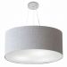Pendente Cilíndrico Md-4074 Cúpula em Tecido 60x30cm Rústico Cinza - Bivolt