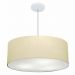 Pendente Cilíndrico Md-4079 Cúpula em Tecido 60x21cm Algodão Crú - Bivolt