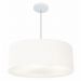 Pendente Cilíndrico Md-4079 Cúpula em Tecido 60x21cm Branco - Bivolt