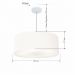 Pendente Cilíndrico Md-4079 Cúpula em Tecido 60x21cm Branco - Bivolt
