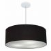 Pendente Cilíndrico Md-4079 Cúpula em Tecido 60x21cm Preto - Bivolt